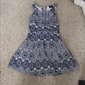 Blue and White Dress